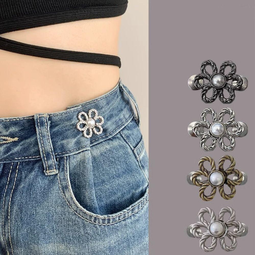 DIY Adjustable Buckle Detachable Clip Retractable Button Flower Buttons Snap Clothing Accessories