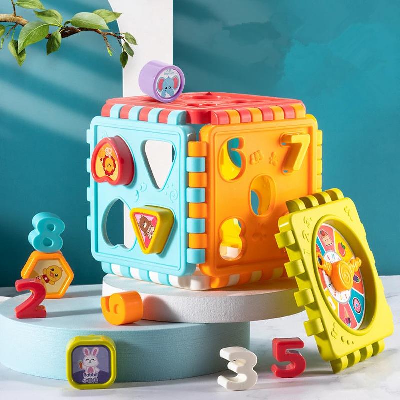 

Игрушки для малышей «Куб-коробка», сортировка фигур, мальчики, девочки, сортировка фигур, игра «Соответствие чисел», развивающая игра «Монтессори» для малышей