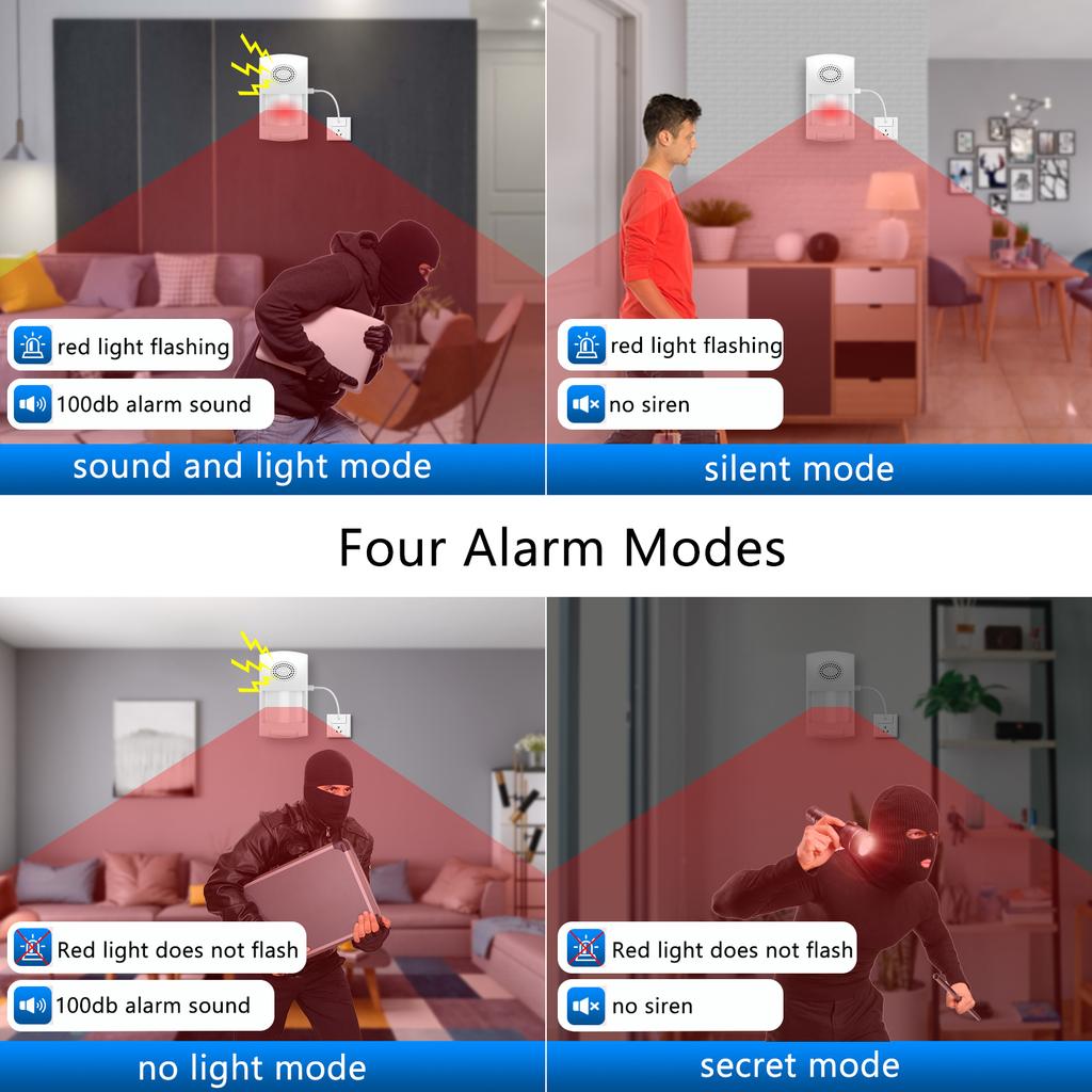 Tuya Smart WiFi Home Burglar Alarm Sensor Infrared Motion Detector PIR Sensor Smart Life APP Security Protection Remote Monitor