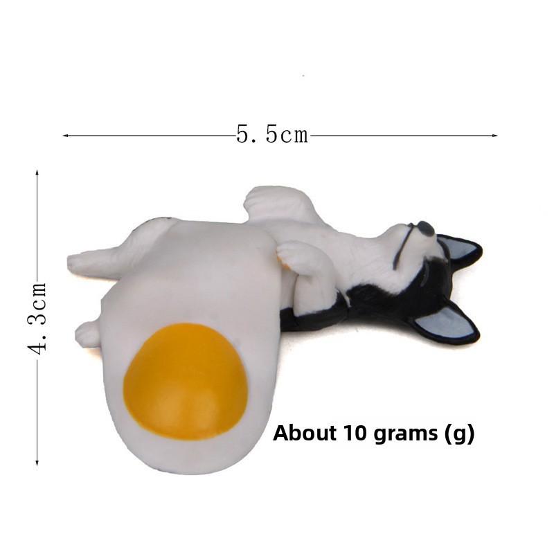 Kawaii Chicken Egg Quilt Corgi Car Decor Pvc Cute Animal Figurine For Auto Interior