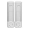 500ml Dark Gray ABS 2-Chamber Wall-Mounted Refillable Shampoo & Conditioner Soap Dispenser for Bathroom & Hotel Use No Drill