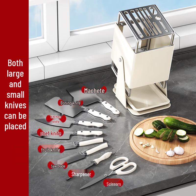 Stainless Steel Rotating Kitchen Knife Holder