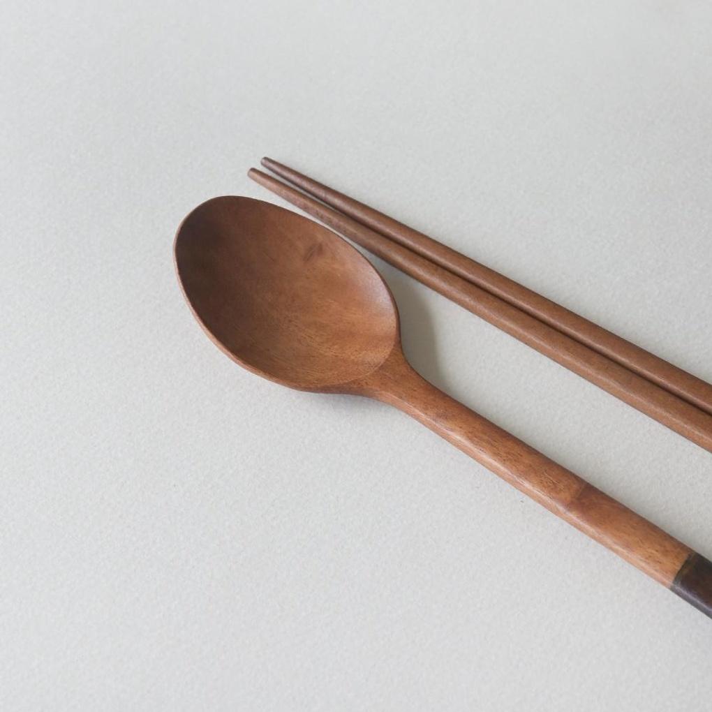 Romwood Rosewood Two-Tone Brown Spoon Set