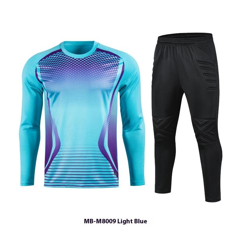 Men and Boys Football Goalkeeper Suit, Trousers Suit, Long-sleeved Thickened Sponge Goalkeeper Suit, Soccer Football Uniform