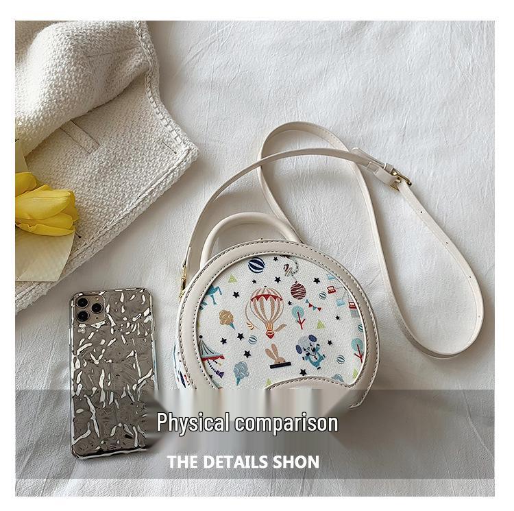 Women's High-End PU Leather Korean Fashion Bags - Small Round & Square Shoulder/Crossbody Bags.