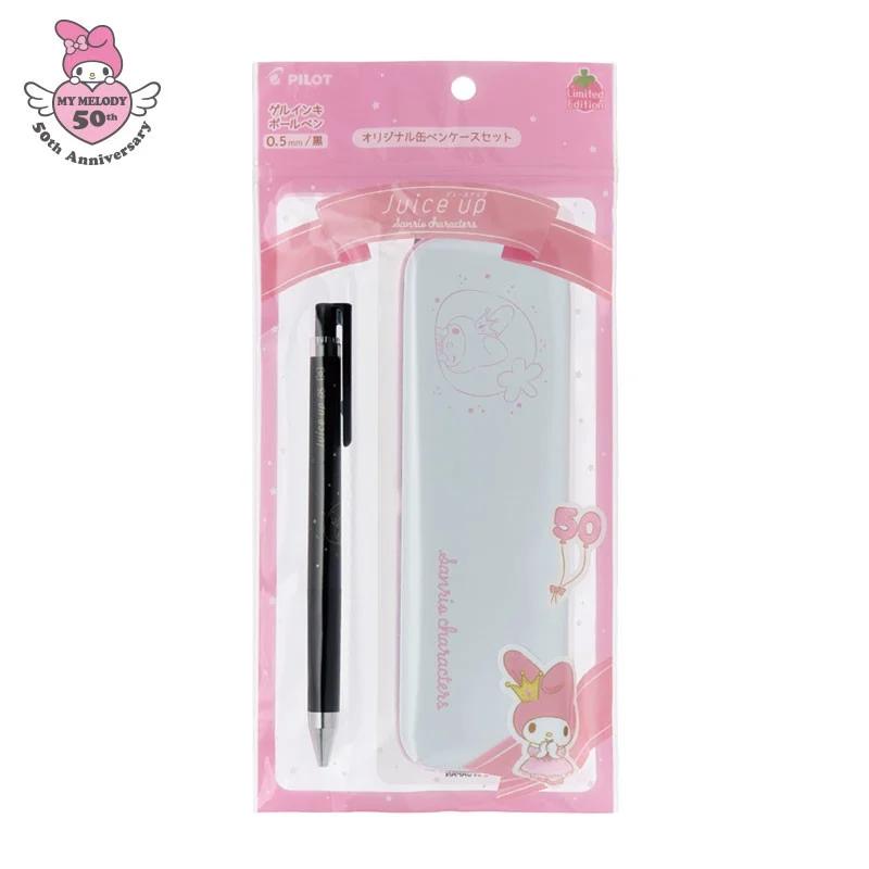 Sanrio My Melody Gel Ink Ballpoint Pen and Original Tin Pen Case Set (Juice Up)