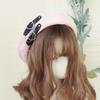 Lolita Girls Heart Buckle Beanie JK Hat Sweet Cool Hair Accessories Fashion Beret Breathable Preppy Style Lolita Hat