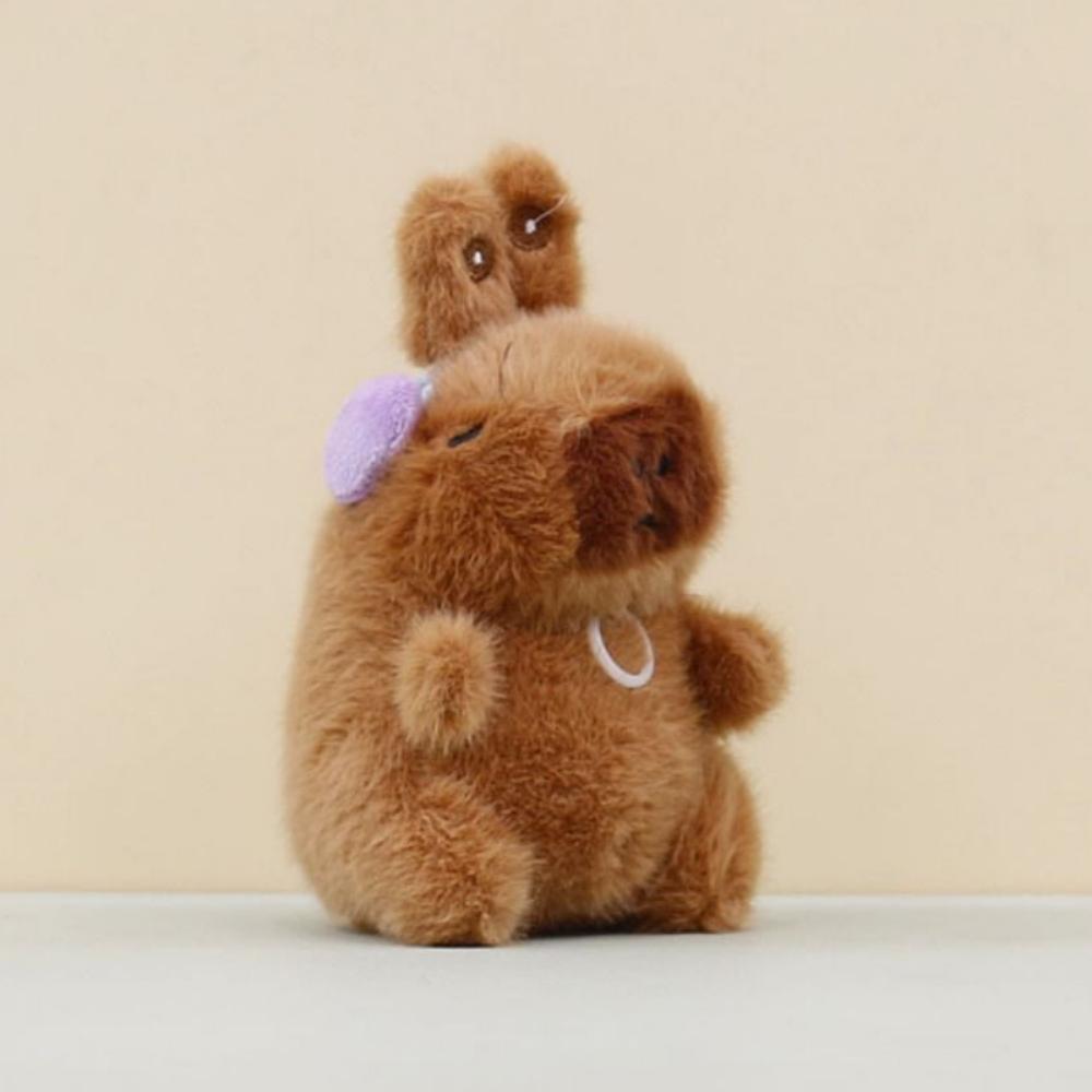 Movable Bunny Ears Capybara Plush Pendant Funny Capybara Plushie Doll  Backpack Decor