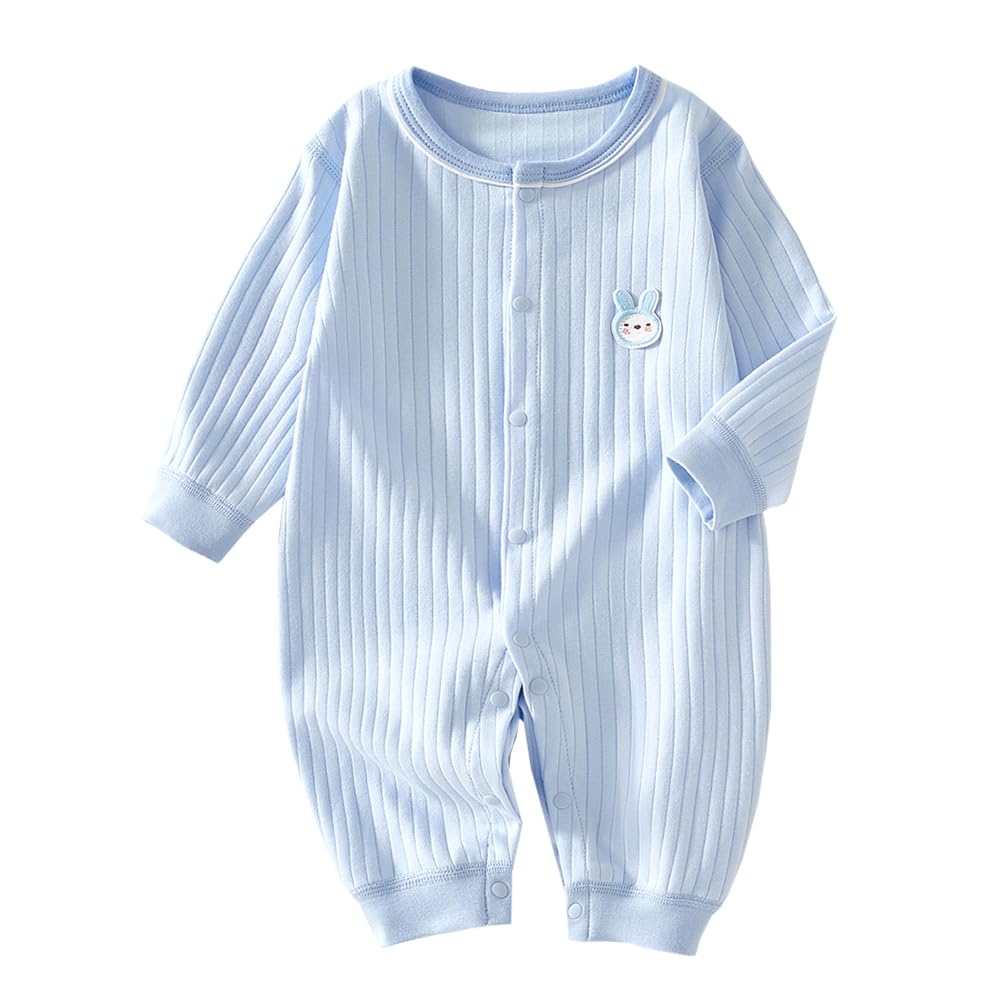 Baby Nest Baby Long Size Months Boys' Romper/Coveralls/Overalls, Cotton, Fall/Winter, Sleeve, Blue, 66, 3-6