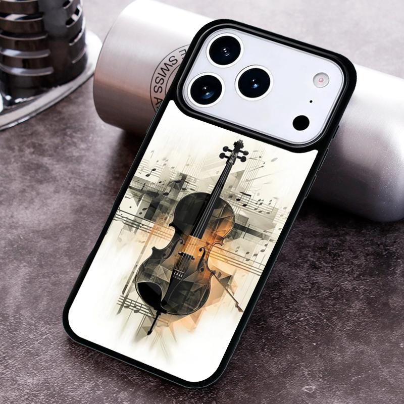 Elegant Violins Bow Sheet Music Funda Phone Case For iPhone 17 16 15 14 13 12 11 Pro Max Plus 17Air Soft Silicone Cover