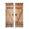 Wooden Door Artistic Texture Classic Vintage Transparent Curtains Living Room Window Panel Soft Tulle Curtains For Bed Chamber Cooking Area Home