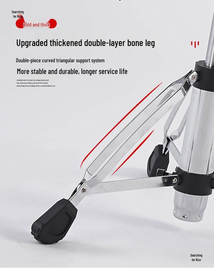 Adjustable Pneumatic Drum Stool with Swivel Saddle Backrest - Ideal for Jazz Drummers and Musicians of All Ages