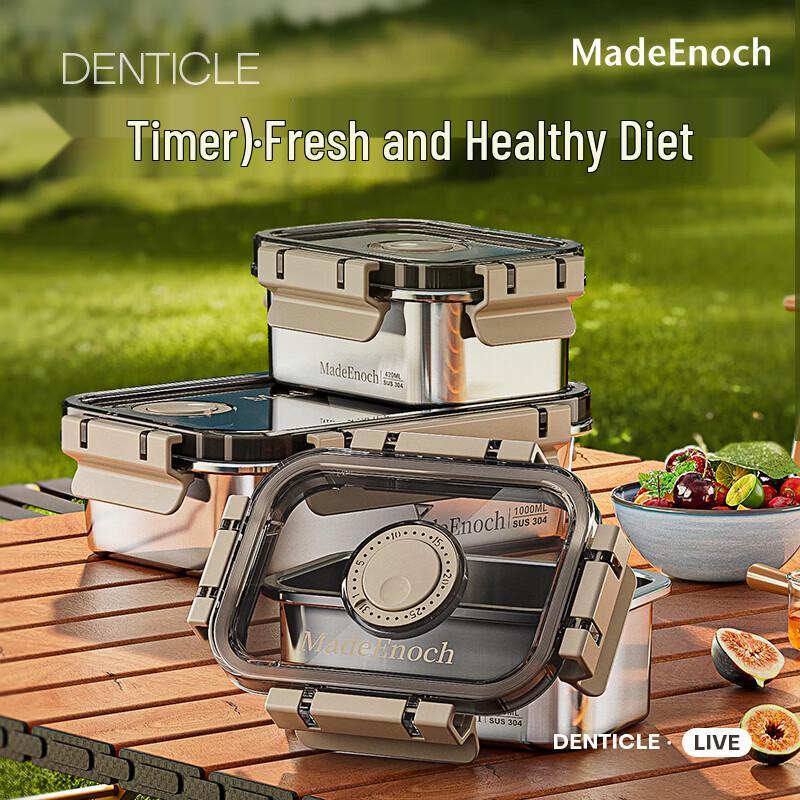 MadeEnoch Geometric Stainless Steel Food Storage Set