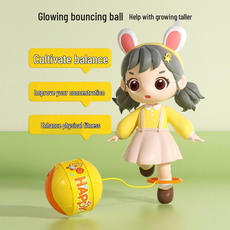 Set Minge Luminoasă Săritoare cu Inel pentru Gleznă pentru Copii - Jucărie Sportivă Intermitentă, Săritoare, Elastică pentru Băieți și Fete