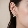 New trend Internet celebrity temperament simple earrings full of diamond fishtail earrings women's personality fashion earrings