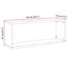 Cube Wall Shelves 2 pcs Rustic Wood Look 60 x 15 x 23 cm Engineered Wood