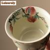2pc/lot Antique Ru Kiln Porcelain Teacup Nine Peach High Footed Cup Personal Master Cup Tasting Mug Tea Bowl Kung Fu Teaset 70ml