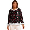 Damska bluza polarowa casual z długim rękawem i okrągłym dekoltem, wygodna, o luźnym kroju, lekka, damska bluza flanelowa