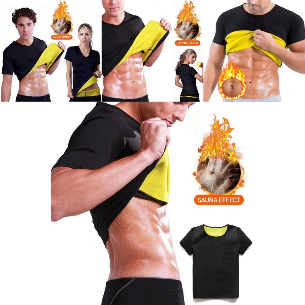 Mens Premium Neoprene Sauna Tshirt For Body Shaping Waist Reduction And Enhanced Comfort