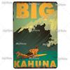 BEACH Metal Sign Vintage Plaque Surf Tin Sign Plate Wall Decor For Bar Pub Man Cave HawaiiKahunaSanta Barbara Poster Custom