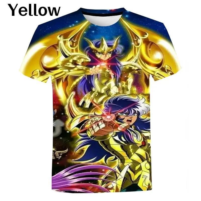 Men Women Streetwear T Shirt The Knights of The Zodiac Saint Seiya 3d T Shirts O Neck Graphic Designer Short Sleeved Top
