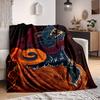 1pc Dragon Horns Blanket, Lightweight Flannel Throw Blanket For Sofa, Bed, Travel, Camping, Living Room, Office, Couch, Chair, And Bed