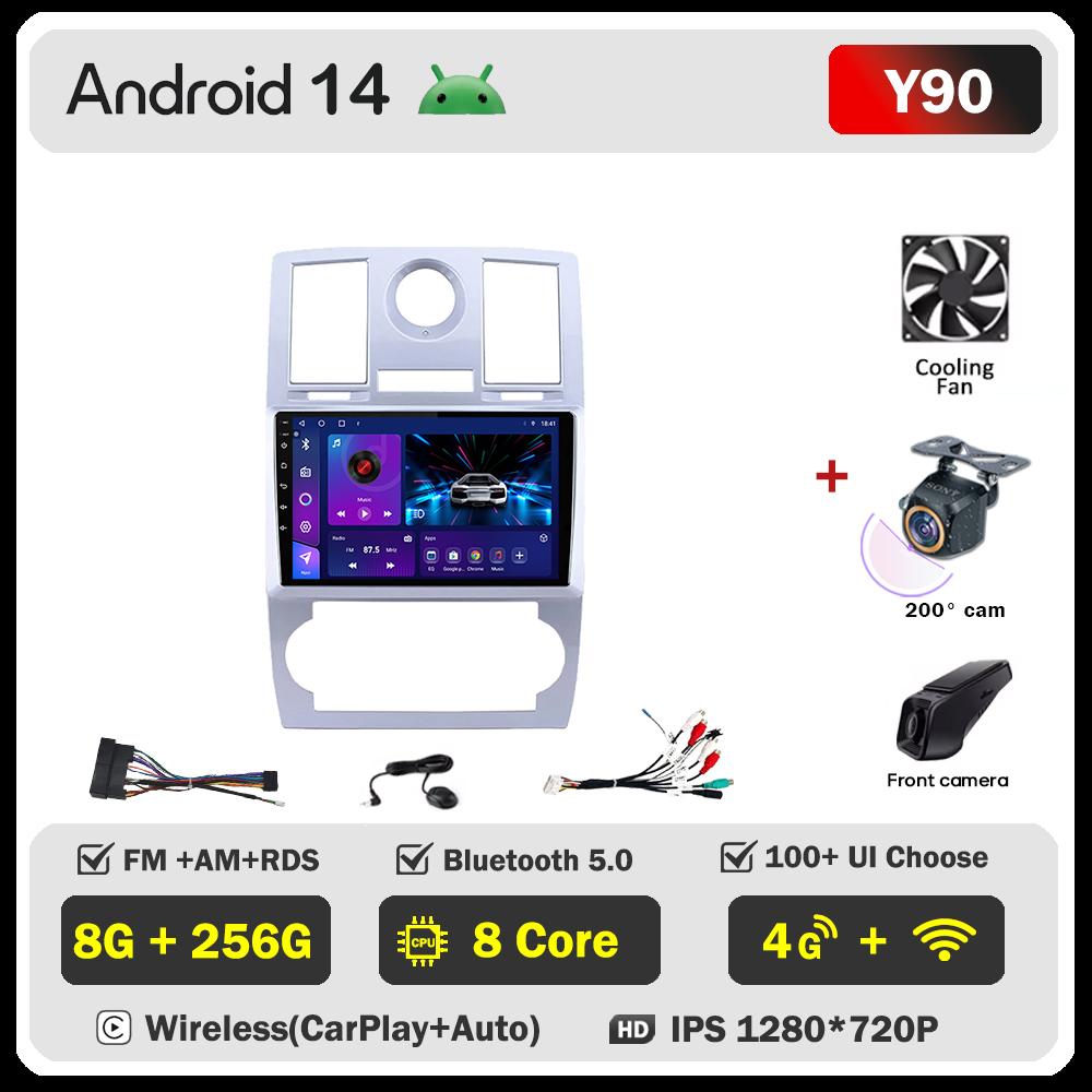 For Chrysler Aspen 300C 2004-2008 Car Radio Player Car Carplay Screen Autoradio Mirror Link Car Intelligent Systems 8 Core DSP