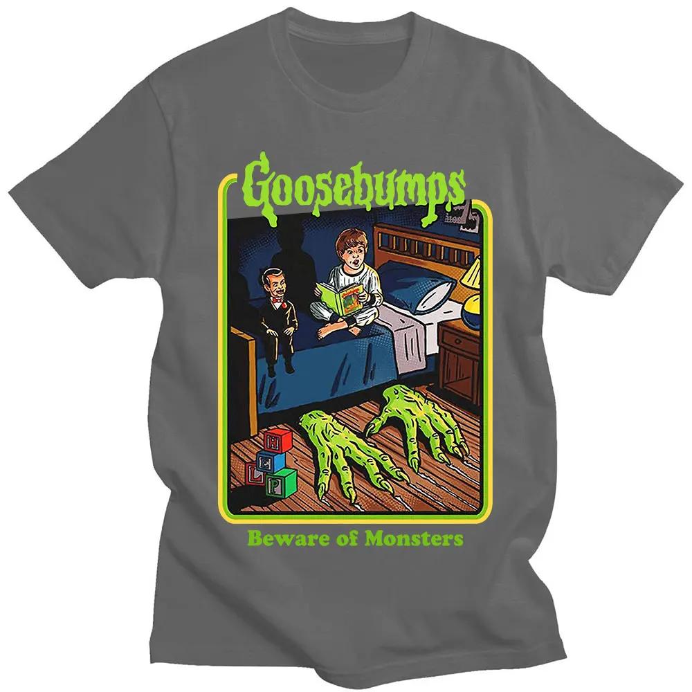 

Goosebumps Beware of Monsters Blood Horror Active of T-shirts Men s Vintage Anime Oversized T-Shirt Streetwear Unisex Clothing XXXL червоний