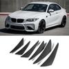 6pcs Carbon Fiber Texture Car Bumper Fin Canard Splitter Diffuser Valence Spoiler Lip