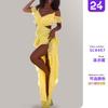 2026 New European and American Cross-border Amazon Dress Sequins Thailand Sanya Seaside Vacation Travel Beach Dress