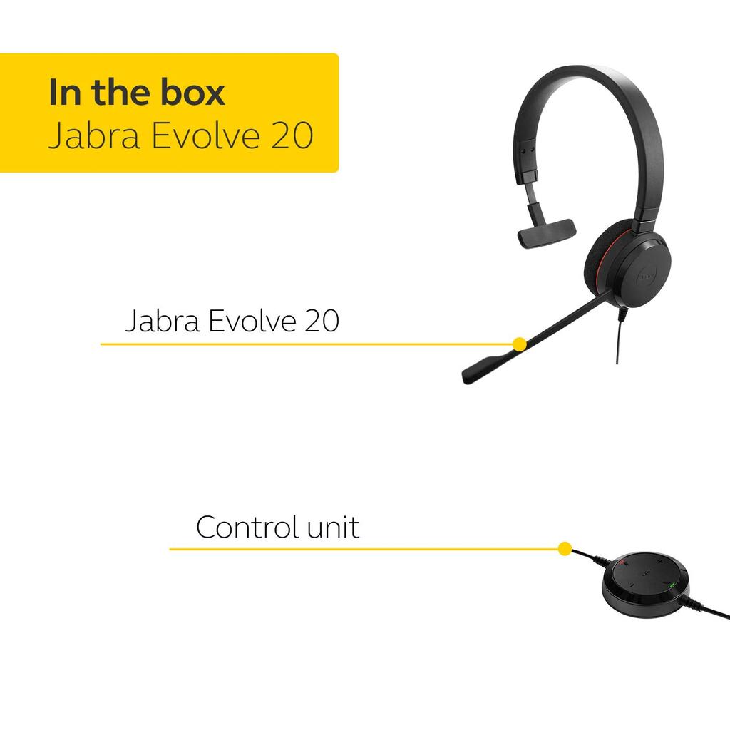 GN Audio Japan Jabra PC Mono Headset "Jabra EVOLVE 20 UC Mono" 4993-829-209