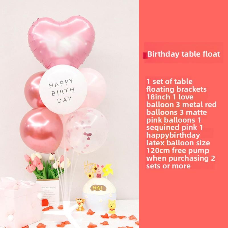 Birthday Balloon Arrangement High-end Table Floating Love Balloon Decoration New Year s Banquet Balloon Party Arrangement Column Balloon