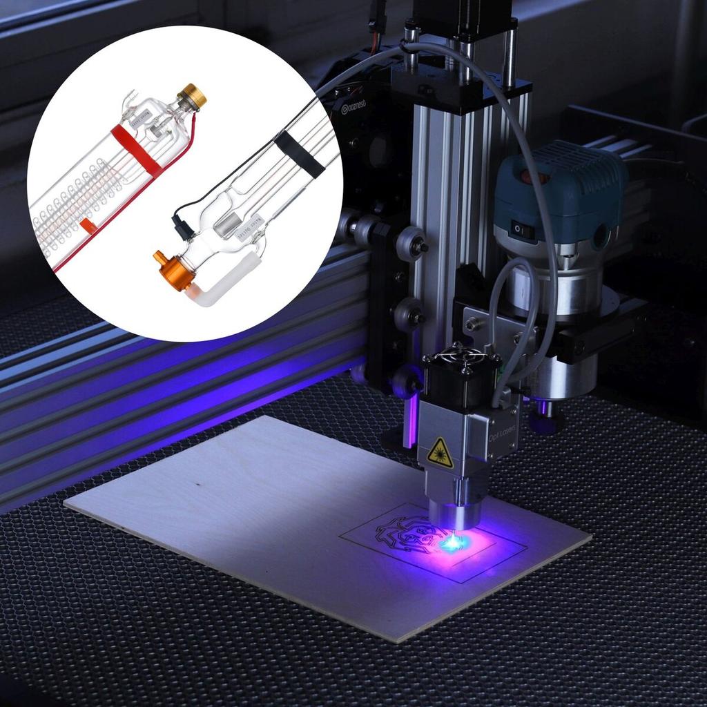 90W CO2 Laser Tube 49.2 in / 1250 mm Borosilicate Glass Laser Cutter Tube