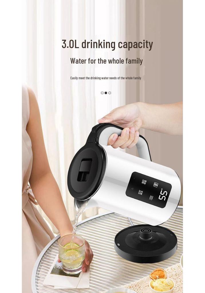 Smart Stainless Steel Electric Kettle - Silent, Large-Capacity, Insulated, Constant Temperature.