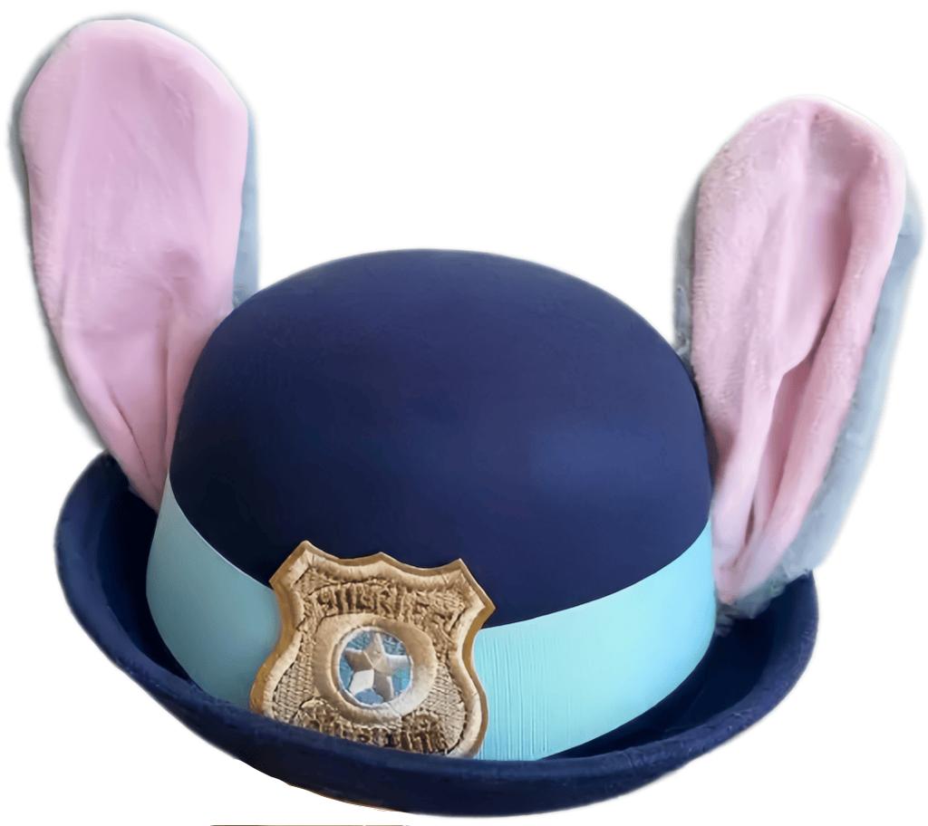 Zootopia Bendable Bunny Ear Sheriff Hat Judy Movie Cosplay Costume Accessory Party Anime Rabbit Cute Police Officer Headwear