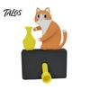 Talos Cat Pushing Vase Refrigerator Magnet, 3D Printed Whiskers Holder Pet Memorial Keepsake Decoration, Gift for Cats Lovers