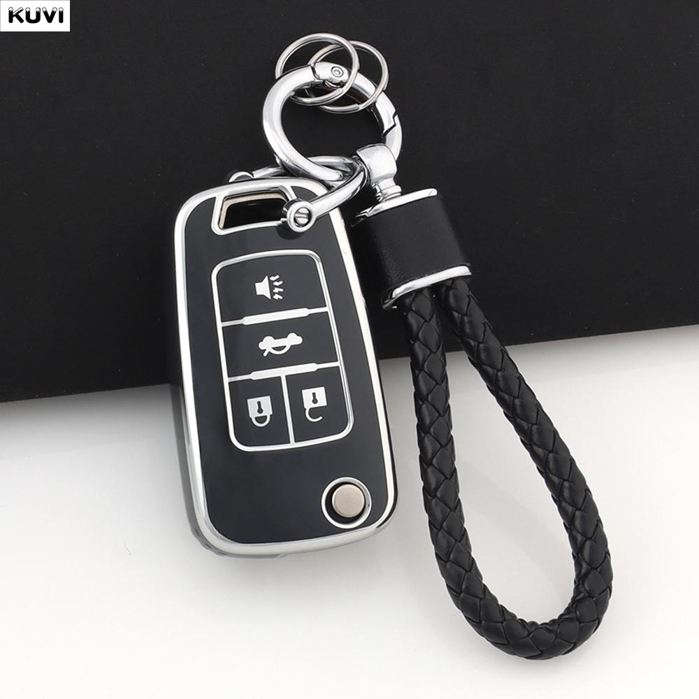 3 4 Buttons Tpu Car Folding Key Case Cover Fob Keychain For Chevrolet Cruze Aveo Camaro Epica Lova Sail Spark Opel Astra Corsa
