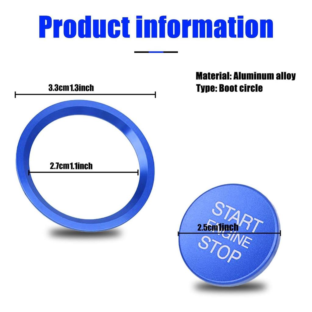 Engine Start Button Decoration | Car One Button Start Decorative Circle Ignition Switch Button