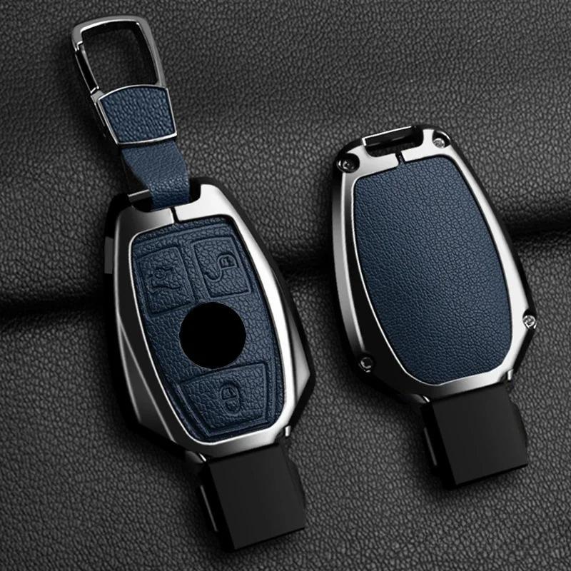 Alloy Style Car Key Case Cover Shell Fob For Mercedes Benz A C E S Class W213 W222 W223 W205 W206 W212 W176 Glc Cle Cla Amg X167