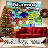 Custom Name Personalized Sprunki Game Print Tapestry, Wall Art Decor, Bedroom, Dorm, Apartment, LivingRoom, Party Backdrop, Gift for Birthday