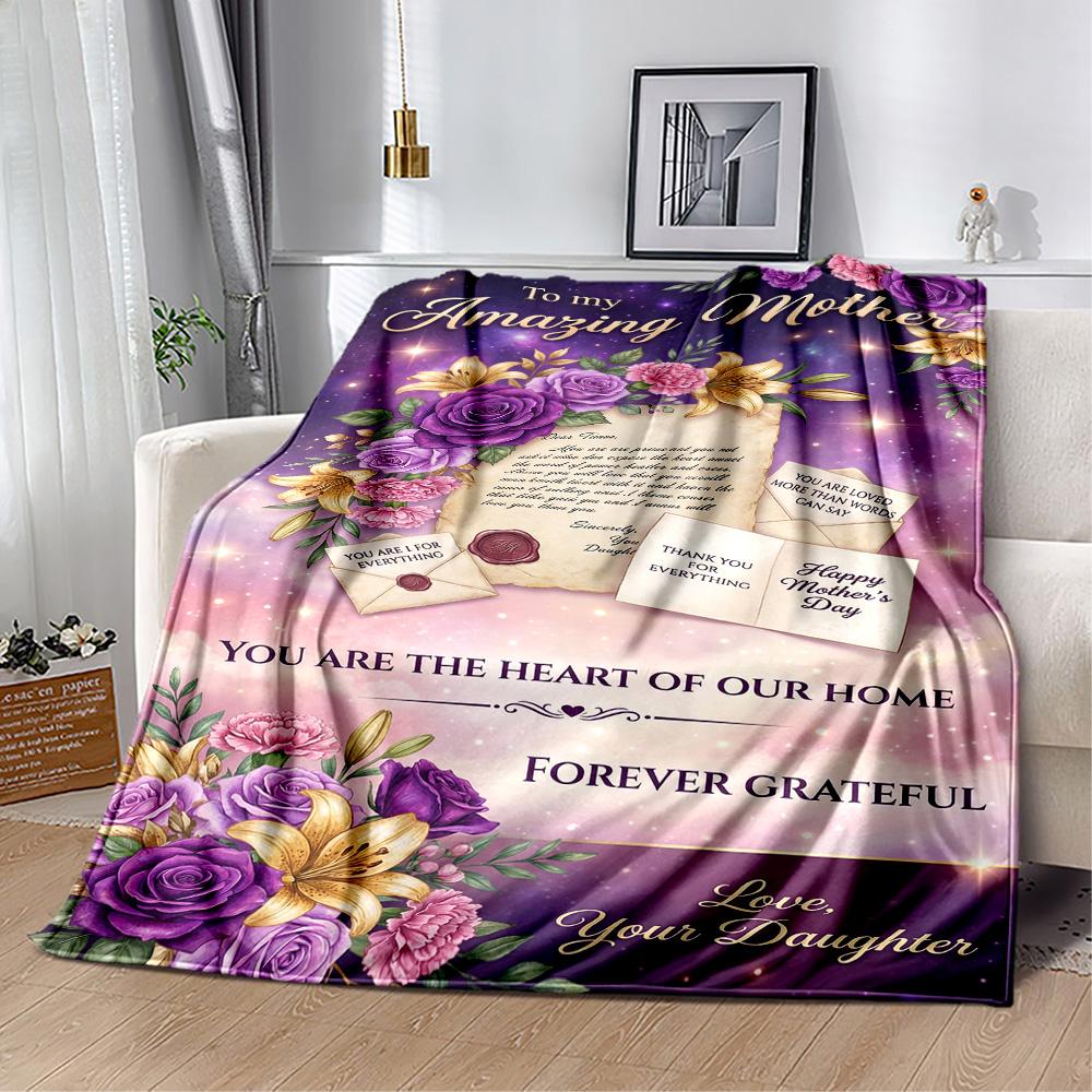 Mother's Love And Inspiration Blanket Suitable for sofas,travel, living rooms also a good gift for friends and family Suitable for all seasons.
