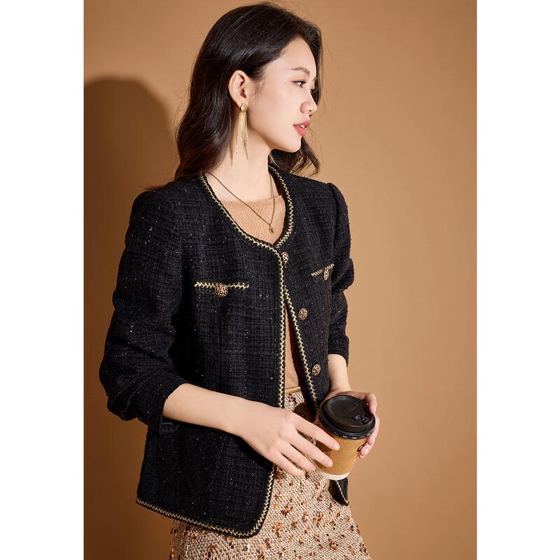 Meilanni French Style Color-block Tweed Jacket