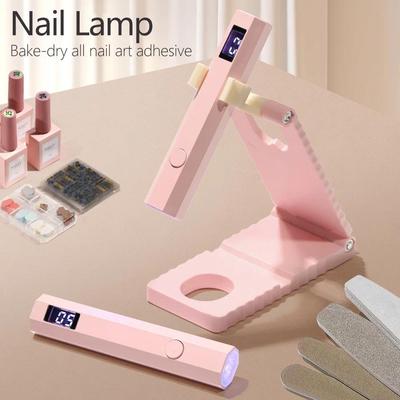 Mini Lampada UV per Unghie con Timer e Supporto Regolabile Lampada Portatile per Unghie in Gel Ricaricabile USB Asciugatura Rapida per Colla