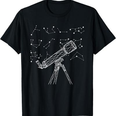 Camiseta de Constelaciones Estelares Galaxia Telescopio Espacio Exterior Astronomía