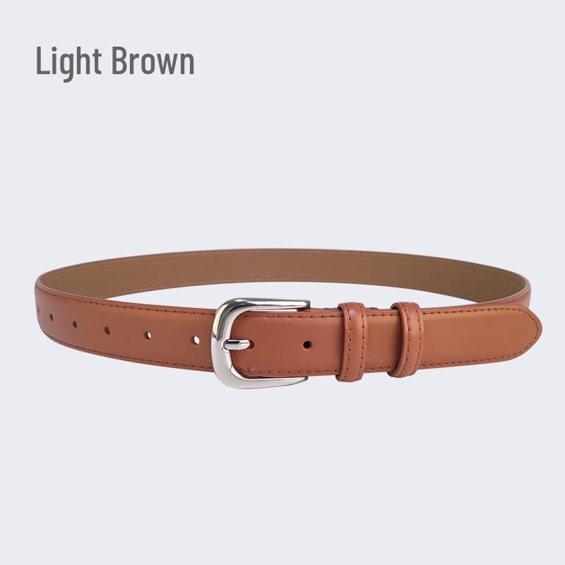 Women's Versatile Leather Belt: Trendy Decorative Fashion for Jeans, Skirts, and Trousers