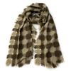 Women's 100% Pure Cashmere Plaid Scarf - Warm, Comfortable, and Versatile for Autumn and Winter.