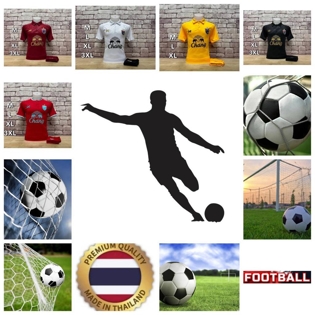 Thailand FOOTBALL SOCCER NATION TEAM JERSEY SHIRT HOME FAN Print Mandarin Polo Collar Quick Dry Short Sleeve Uniform Elephant Logo Sport