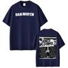 Cotton Casual T-Shirt with Dani Martín’s "Gira 25 Puntos Años" Tour Double-Sided Print Featuring Artist Name and Vintage Concert Poster with Tour Date