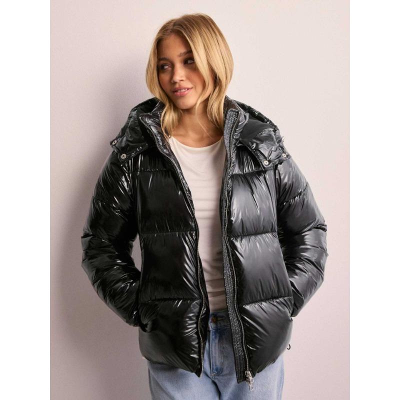 Winter Casual Hooded Cotton-padded Jacket Thickened Jacket Solid Color Cold-proof High-end Cotton-padded Jacket Women's Jacket