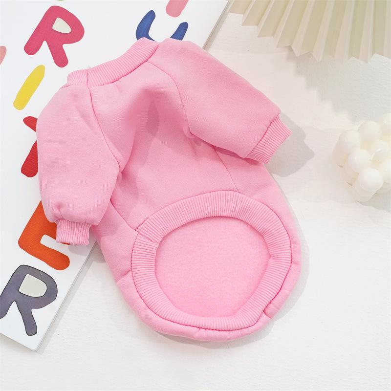 Pet Trendy Brand Cat and Dog Sweater Teddy Bi Xiong Pomeranian Solid Color Fleece Sweater Clothing Autumn and Winter New Products